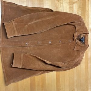 Womens Suede Shirt Jacket
